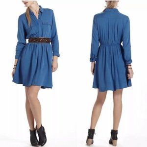 Anthro Maeve Dakota Button Down Long sleeve Shirt Dress Size XS